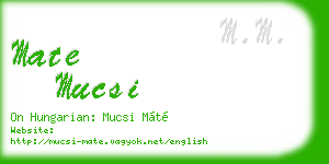 mate mucsi business card