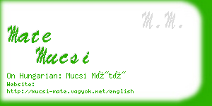 mate mucsi business card